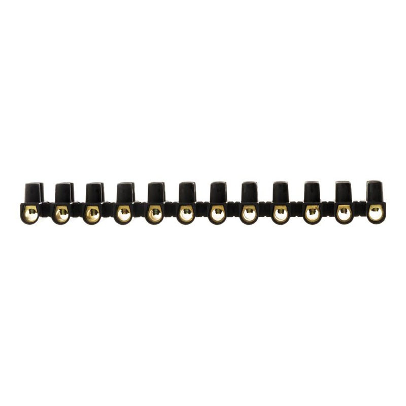12-pin terminal strips - 16 mm² - Black - Zenitech
