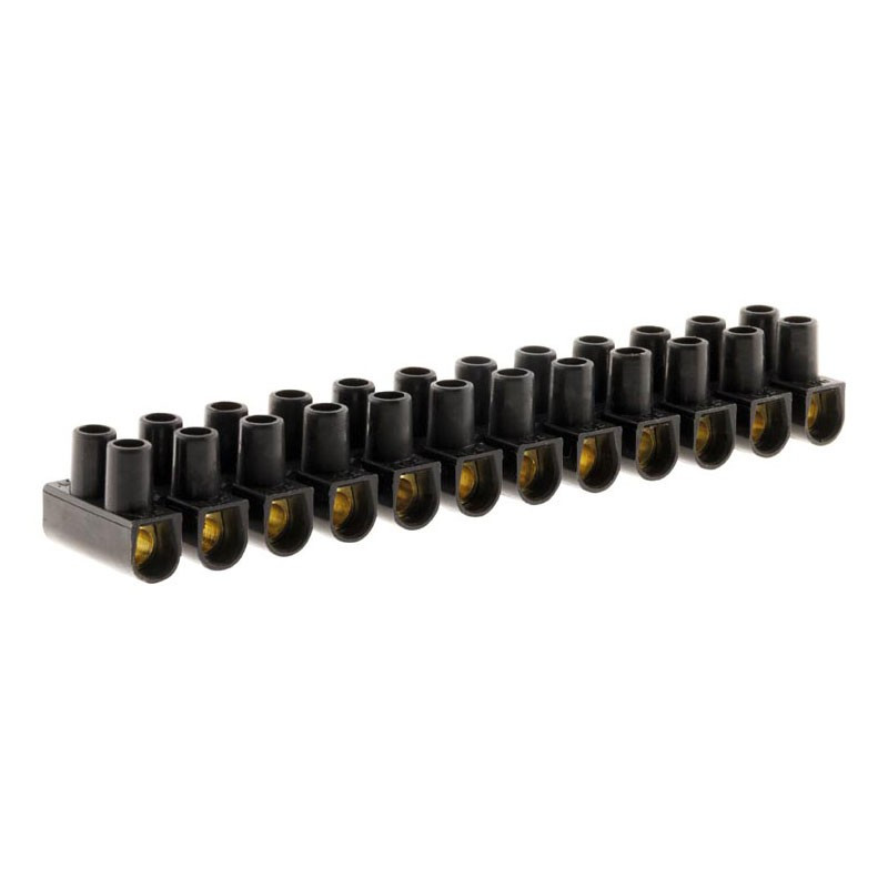 12-pin terminal strips - 10 mm² - Black - Zenitech