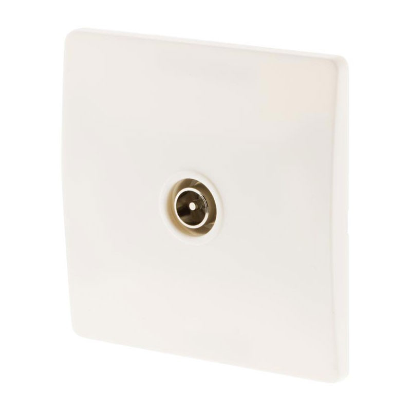 TV wall socket D.9.52mm White + Diwone claws