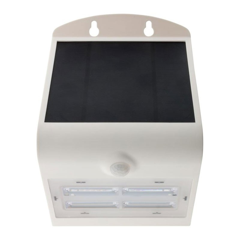 Solar powered backlit LED wall lamp with motion sensor - Elexity