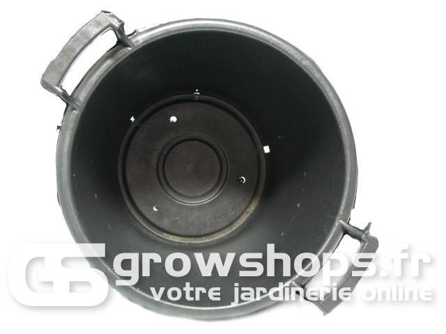 Pot rond noir à poignée 43L - Ø 50/45 x 34 cm