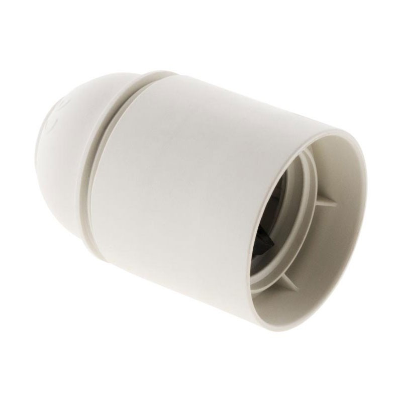 E27 Thermoplastic Socket Smooth White