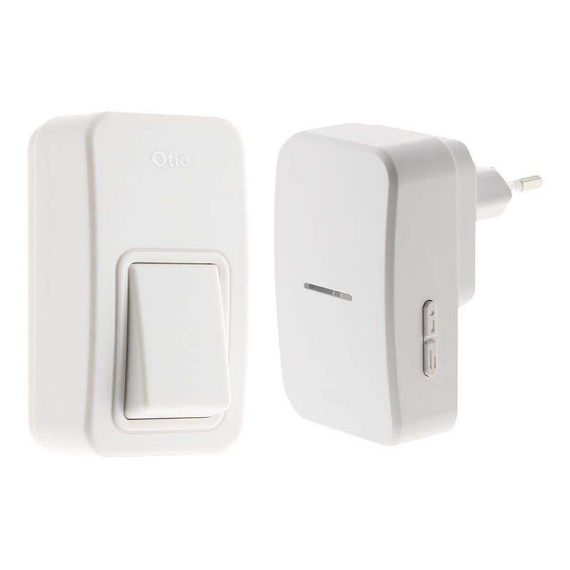 Battery-free Wireless Doorbell and Chime White - Otio Security