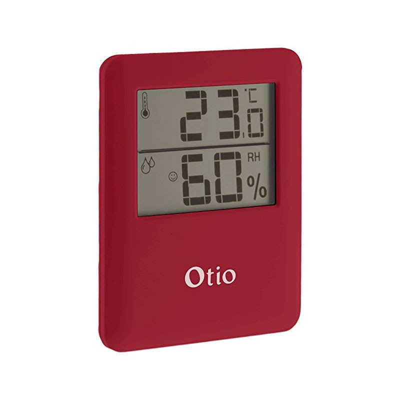 Thermomètre / Hygromètre 6.5x8cm - Rouge - Otio