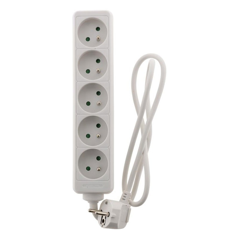 5 tomas de corriente 16A - Blanco - Zenitech 5 tomas de corriente 16A - Blanco - Zenitech