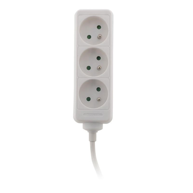 Contactdoos met 3 x 16A stopcontacten - Wit - Wit Zenitech
