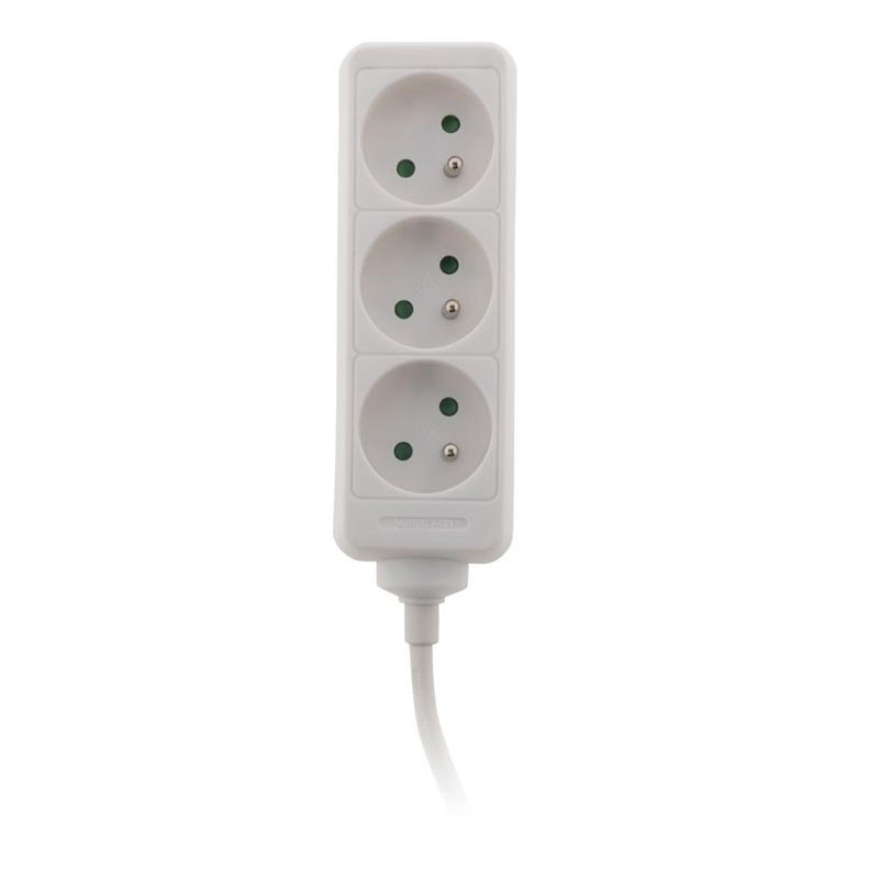 Power strip 3 outlets 16A - White - Zenitech