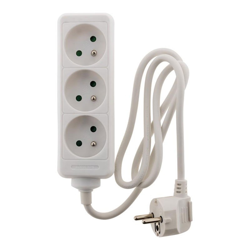 Contactdoos met 3 x 16A stopcontacten - Wit - Wit Zenitech Contactdoos met 3 x 16A stopcontacten - Wit - Wit Zenitech