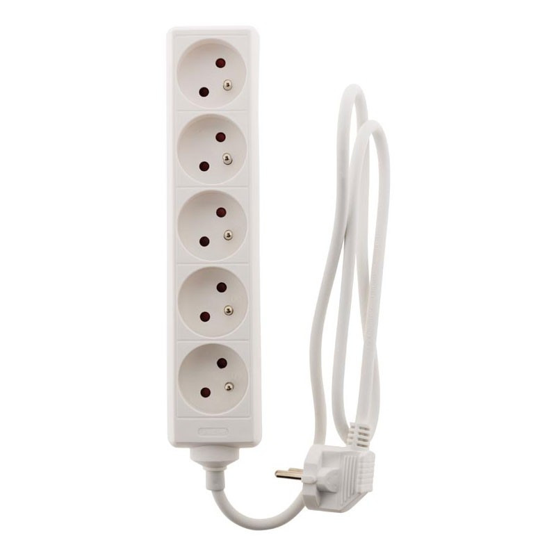 5-polige wandcontactdoos 16A - Wit Zenitech