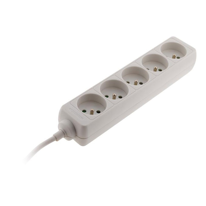 Presa 5 prese 16A - Bianco - Zenitech Presa 5 prese 16A - Bianco - Zenitech