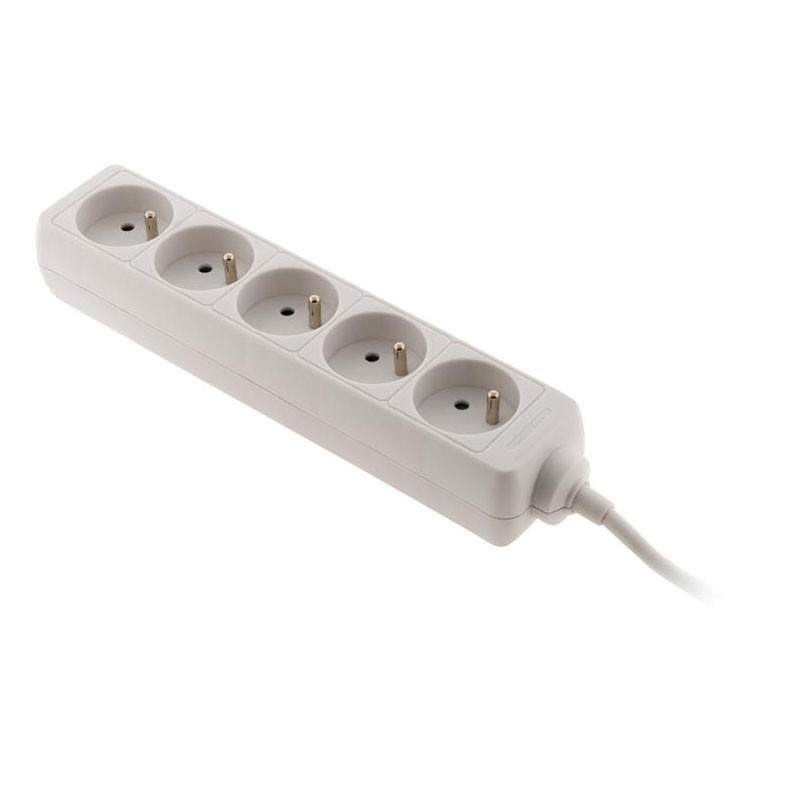 Presa 5 prese 16A - Bianco - Zenitech Presa 5 prese 16A - Bianco - Zenitech