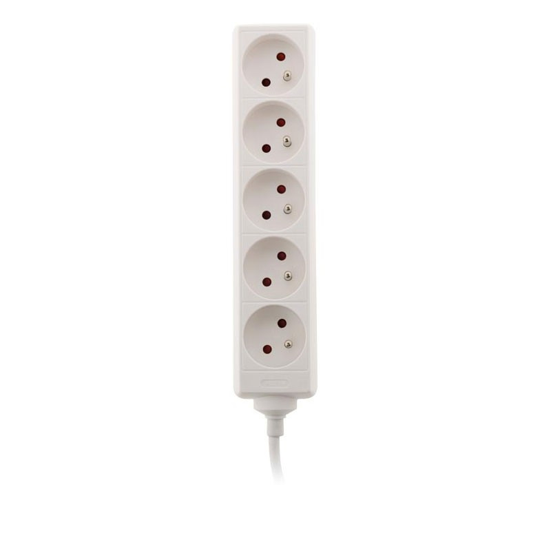 Presa 5 prese 16A - Bianco - Zenitech Presa 5 prese 16A - Bianco - Zenitech