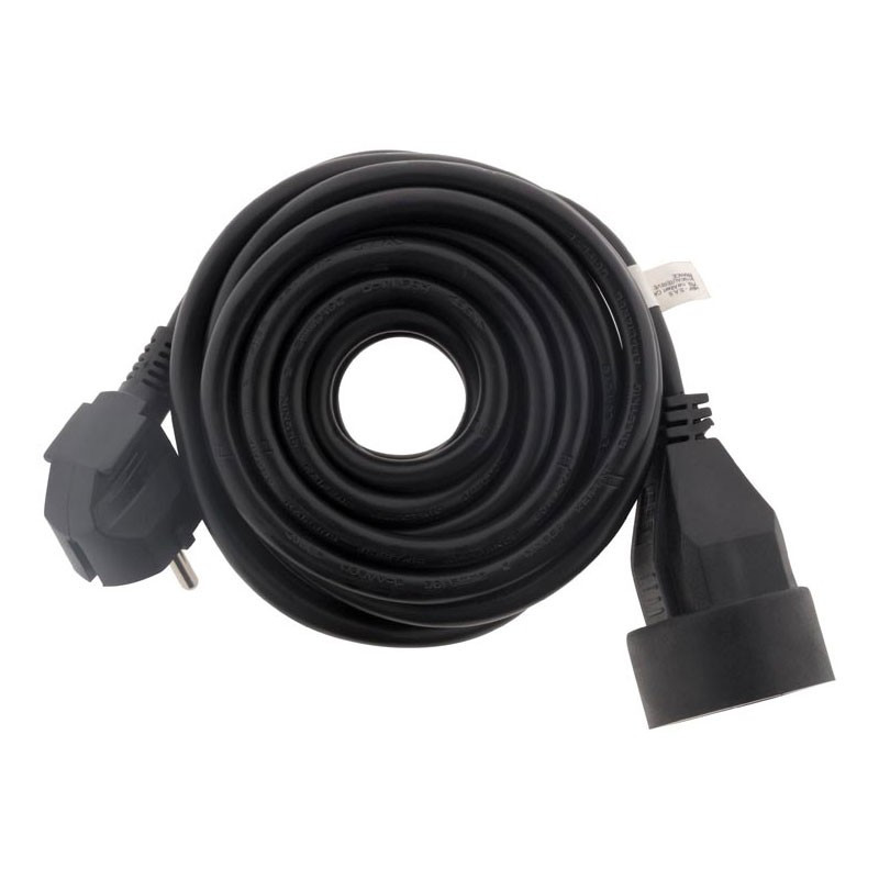 Extension cord - 3m - H05VV-F 3G1.5mm² - Black - Zenitech