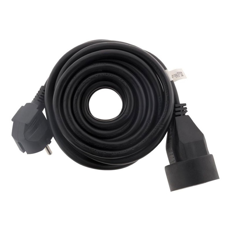 Extension cord - 5m - H05VV-F 3G1.5mm² - Black - Zenitech