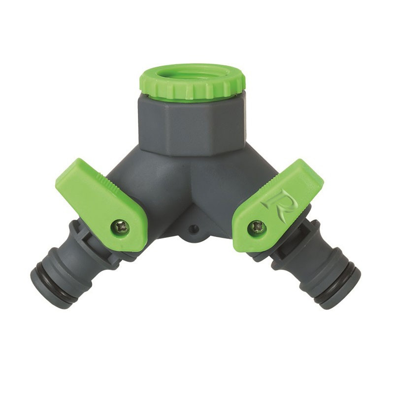 2-way valve head 20x27 / 15x21 with shut-off valves - Ribiland