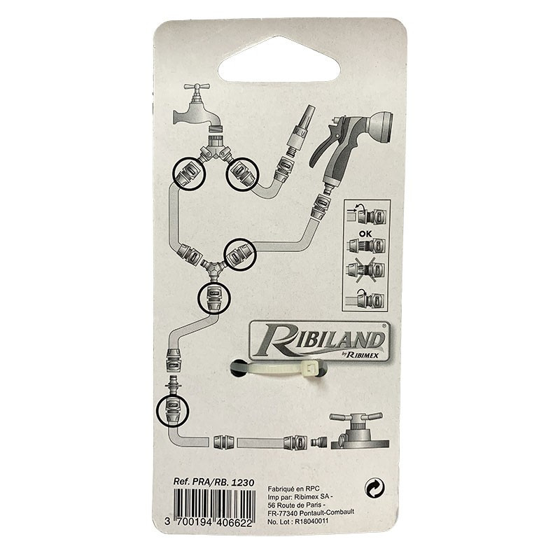 Universele losse koppeling voor slang Ø12-15-19mm - Ribiland Universele losse koppeling voor slang Ø12-15-19mm - Ribiland