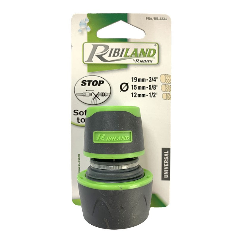 Universal stop coupling for Ø12-15-19mm hose - Ribiland