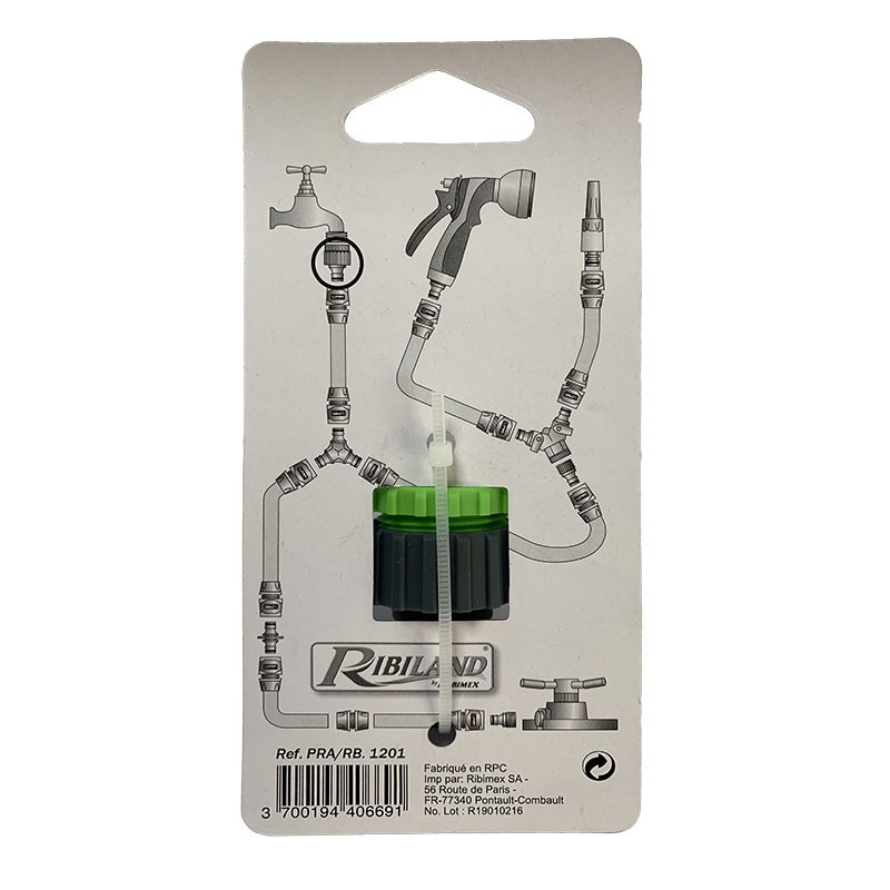 Snelkoppeling voor Ø19mm slang - Ribiland Snelkoppeling voor Ø19mm slang - Ribiland