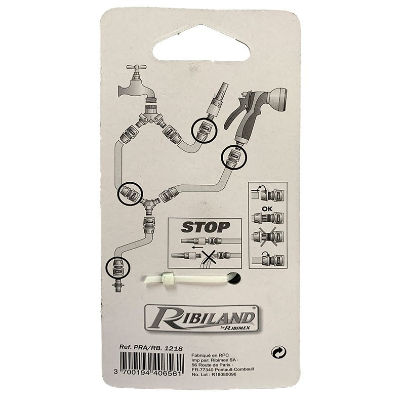 Snelkoppeling voor Ø19mm slang - Ribiland Snelkoppeling voor Ø19mm slang - Ribiland