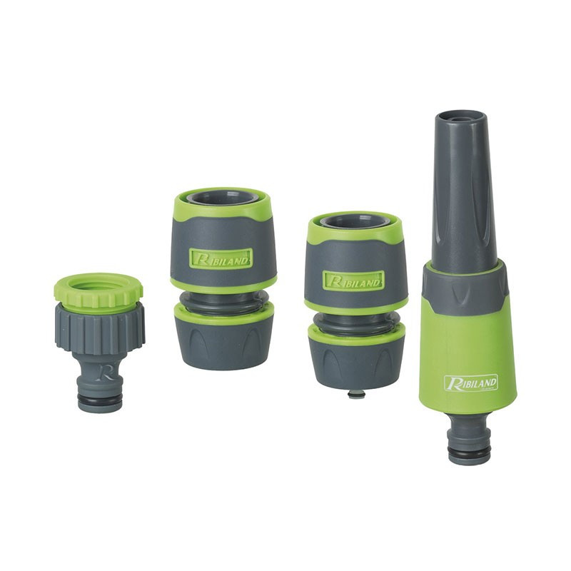 Bewässerungsspritze mit verstellbarem Strahl + Fittings + Hahnnase - Ribiland