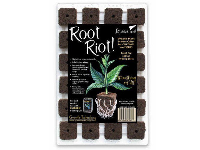 Plaque de 24 Plugs - Root Riot - Bouturage et germination - Growth technology