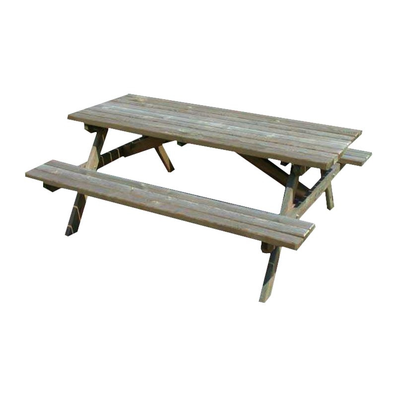 VG garden - Table de pique-nique en bois 180x150x70cm