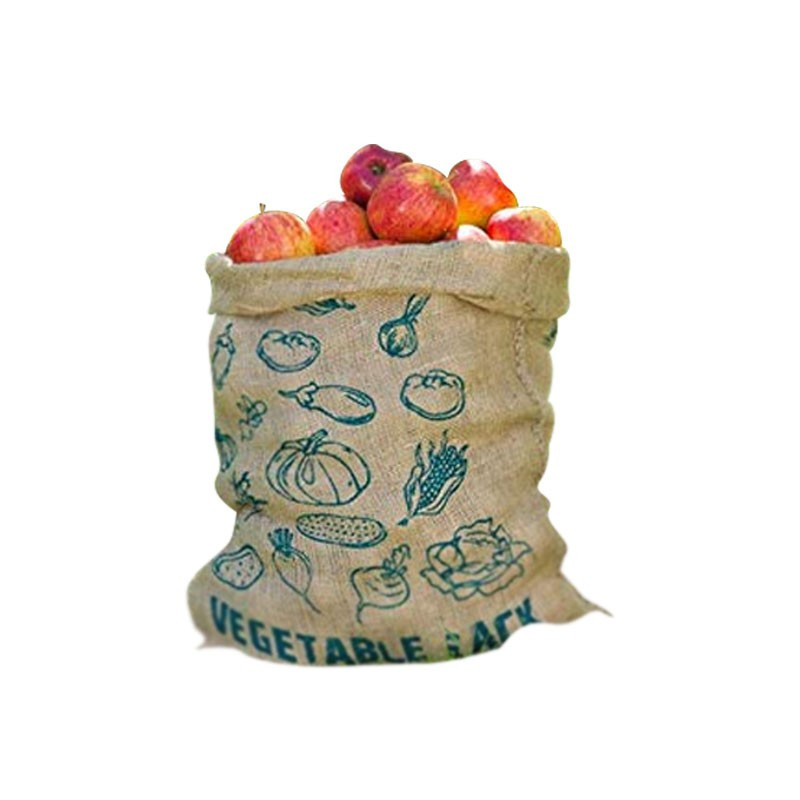 Nature - Bedrukte hessian zakken voor fruit en groente opslag h49,5 X 45,7 cm