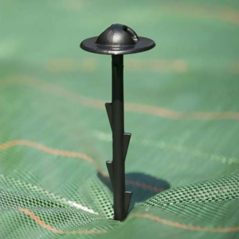 Nature - Black notched anchor to fix film and mulch cloth h20cm