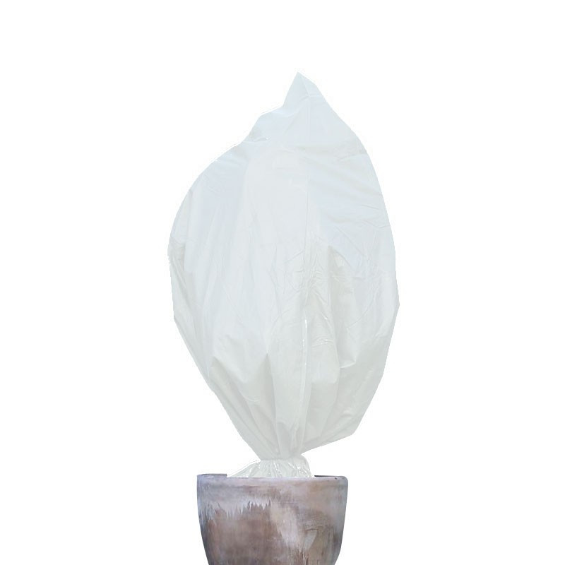 Nature -Housse d'hivernage à cordelette de serrage - Blanc -150 x 157 cm - Diamétre 100 cm
