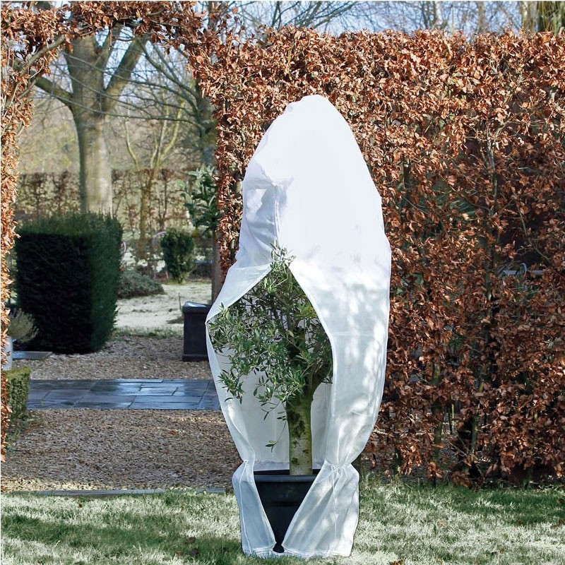 Nature - Housse d'hivernage à cordelette de serrage - Blanc - 250 x 314 cm - Diamétre 200 cm
