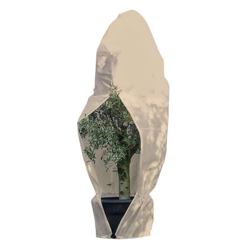 Nature - Housse d'hivernage à cordelette de serrage - Beige - 200 x 236 cm - Diamétre 150 cm