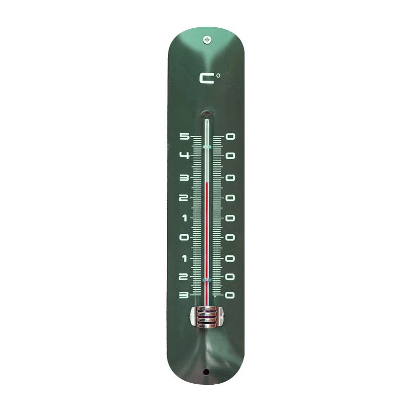 Außenthermometer Grün Metall 30x6.5cm - Natur
