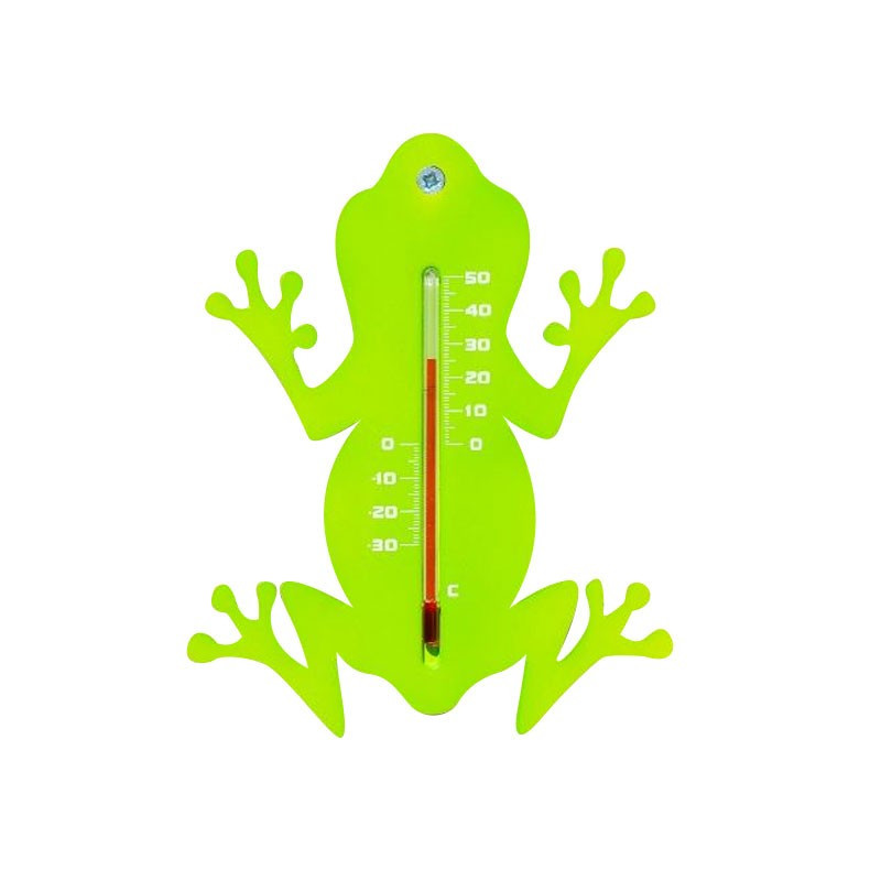 Nature - Outdoor plastic wall thermometer - Frog - H 15 X 11 X 0.3 cm