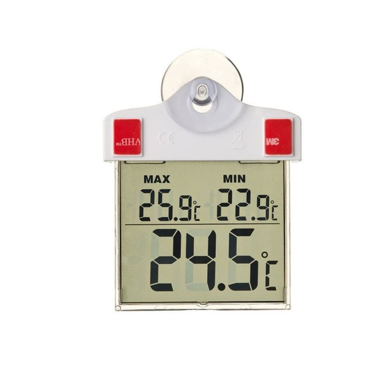 Nature - Thermometer mini-max digitale zuignap H 17cm