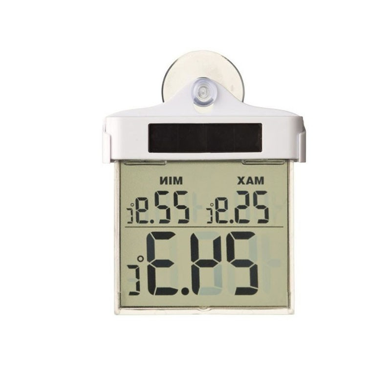 Digitales Außenthermometer mit Saugnapf 17x11cm - Natur