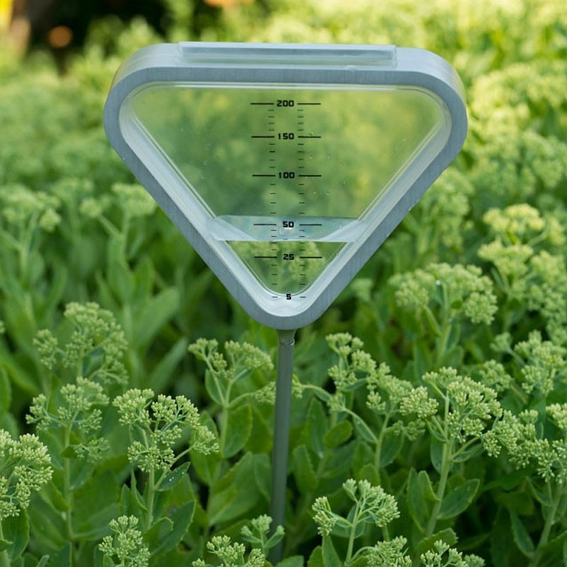 Nature - Triangular aluminum rain gauge - H 94.3 cm