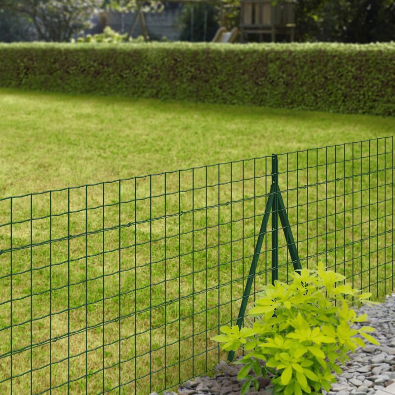 Nature - Green galvanized steel square mesh - 50x250cm