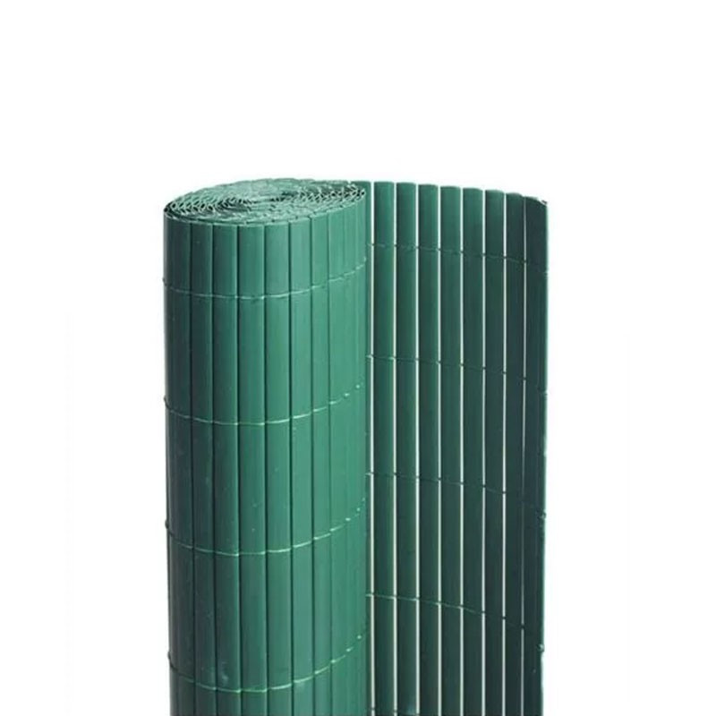 Natur - Doppelseitiger Palisadenzaun aus PVC 19kg/m² - Grün 1x3m