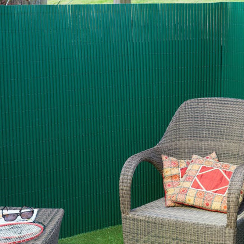Nature - Double sided PVC fence 19kg/m² - Green - 1.5 x 3m