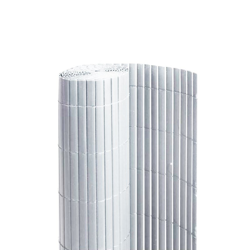 Nature - Doppelseitiger Palisadenzaun aus PVC 19kg/m - Weiß - 1x3m