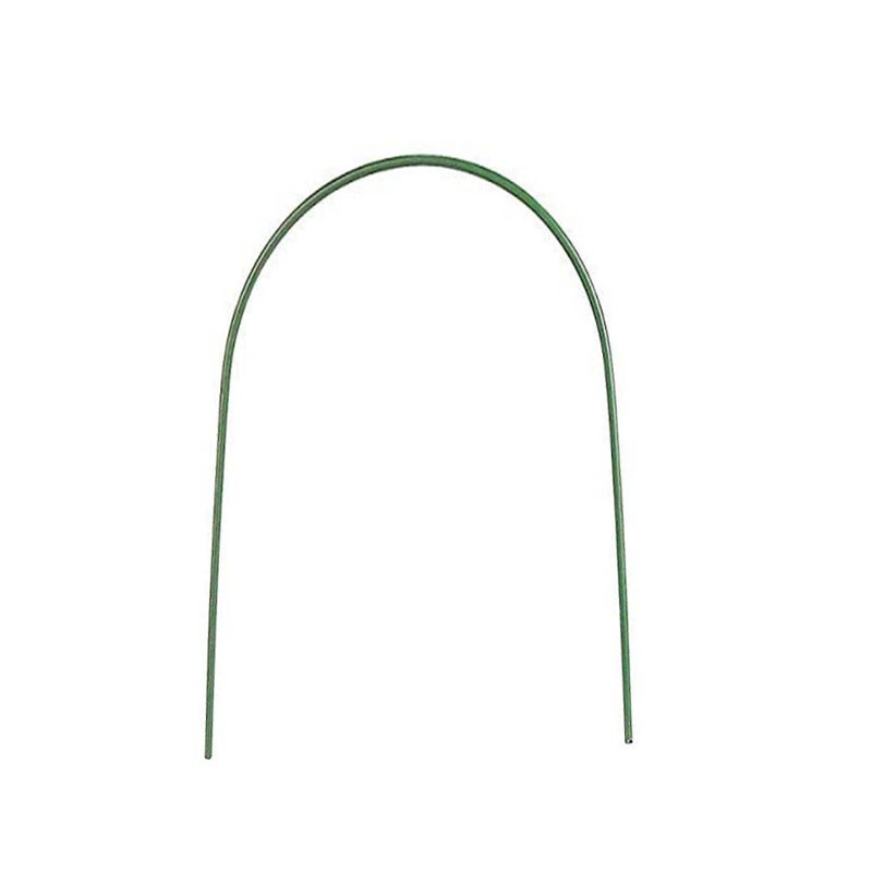 Natur - Grün plastifizierter Stahlbügel mit 8mm Durchmesser und 120cm Länge - Bogen von h48X56cm