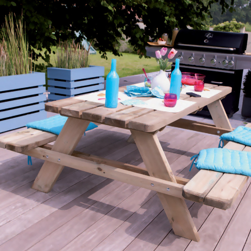 Matisse Picnic Table 180x165x70cm - Forest-Style Matisse Picnic Table 180x165x70cm - Forest-Style