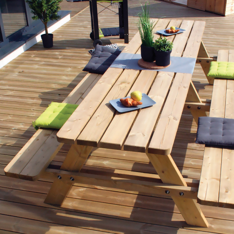 Matisse picnic table large 166x300x74cm - Forest-Style Matisse picnic table large 166x300x74cm - Forest-Style