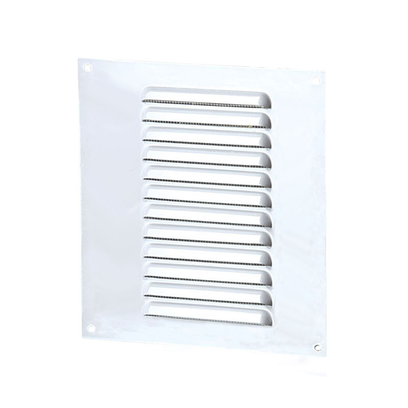 Griglia di ventilazione rettangolare 150x200mm - Alluminio bianco - Antinsetto - Ventilazione Winflex