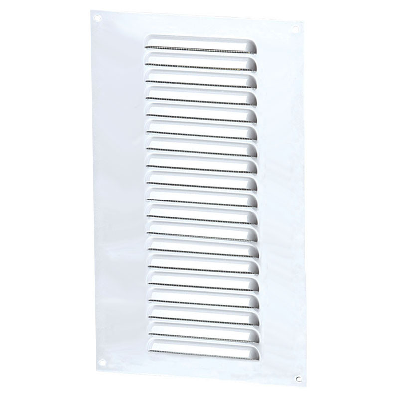 AERATION RECT 150X300MM ALUMINIUM WHITE + INSECT SCREEN