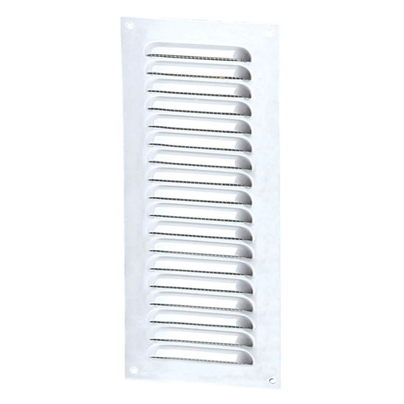 RETTANGOLO DI VENTILAZIONE 100X300MM ALLUMINIO BIANCO + SCHERMO RETTANGOLO DI VENTILAZIONE 100X300MM ALLUMINIO BIANCO + SCHERMO