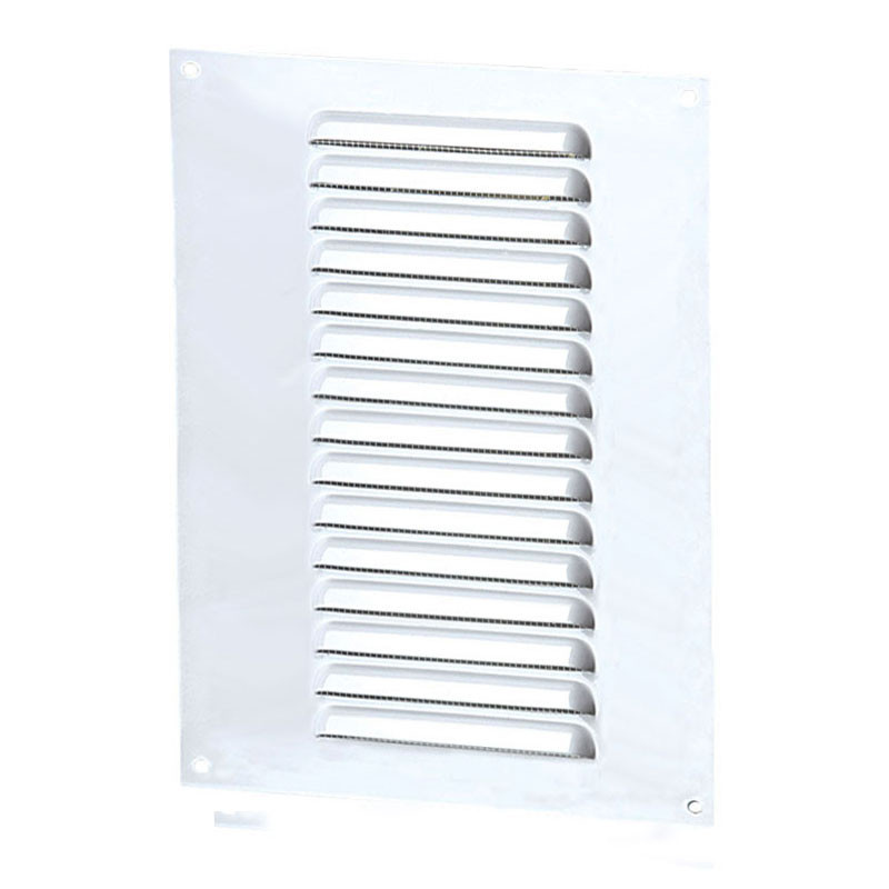 AERATION RECT 150X250MM ALUMINIUM BLANC + ECRAN INSECTE