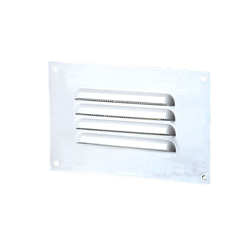 RETTANGOLO DI AERAZIONE 130X90 MM ALLUMINIO BIANCO + ZANZARIERA