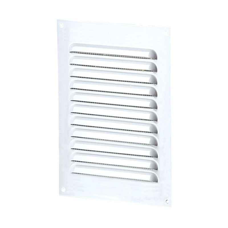 Griglia di ventilazione rettangolare 100x200mm - Alluminio bianco - Anti  insetti - Ventilazione Winflex