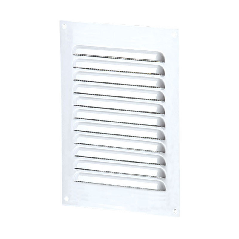 AERATION RECT 100X200MM ALUMINIUM BLANC + ECRAN
